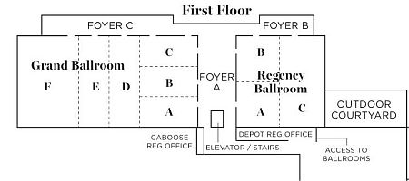 Diagram of ballroom area