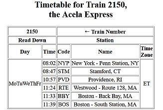 2150 timetable